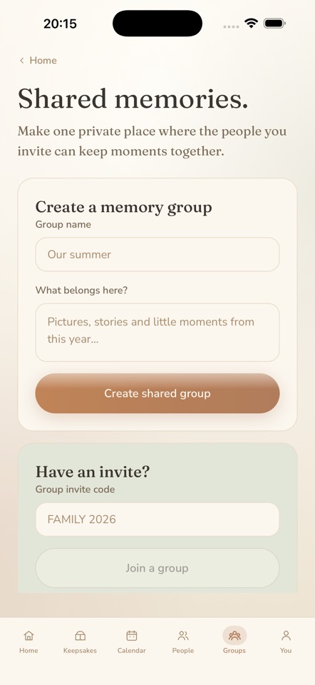 Hey, Love iPhone screen showing Private people and pets