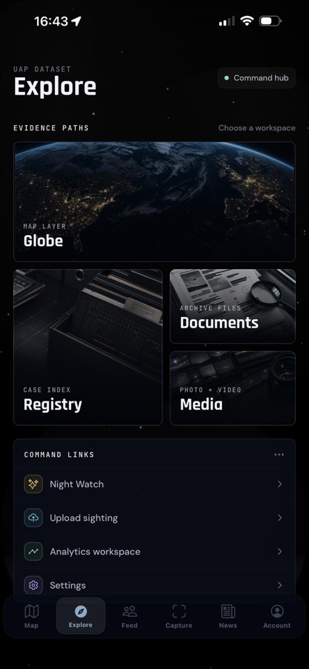 VectorPoint iPhone screen showing Source-rich case archive